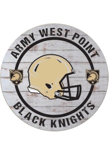 KH Sports Fan Army Black Knights Weathered Helmet Circle Sign