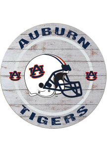 KH Sports Fan Auburn Tigers Weathered Helmet Circle Sign