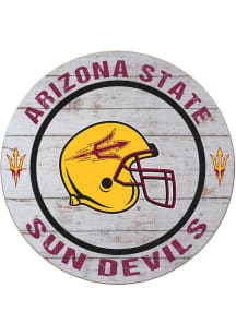 KH Sports Fan Arizona State Sun Devils Weathered Helmet Circle Sign