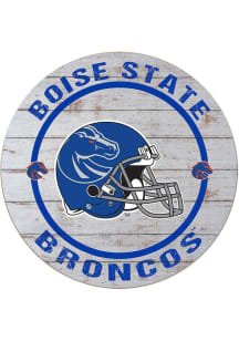 KH Sports Fan Boise State Broncos Weathered Helmet Circle Sign