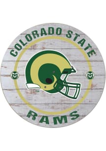 KH Sports Fan Colorado State Rams Weathered Helmet Circle Sign