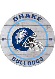 KH Sports Fan Drake Bulldogs Weathered Helmet Circle Sign