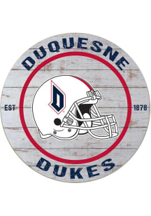 KH Sports Fan Duquesne Dukes Weathered Helmet Circle Sign