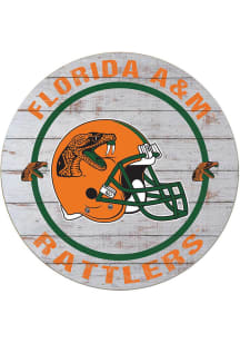 KH Sports Fan Florida A&amp;M Rattlers Weathered Helmet Circle Sign