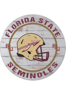 KH Sports Fan Florida State Seminoles Weathered Helmet Circle Sign