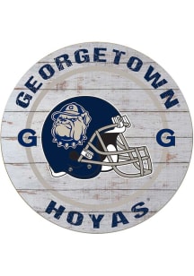KH Sports Fan Georgetown Hoyas Weathered Helmet Circle Sign