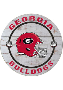 KH Sports Fan Georgia Bulldogs Weathered Helmet Circle Sign
