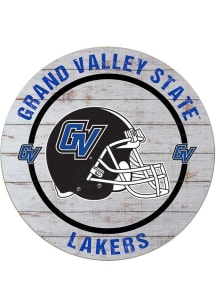 KH Sports Fan Grand Valley State Lakers Weathered Helmet Circle Sign