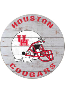 KH Sports Fan Houston Cougars Weathered Helmet Circle Sign