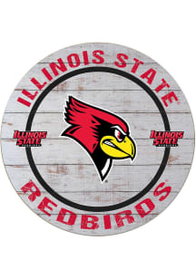 KH Sports Fan Illinois State Redbirds Weathered Helmet Circle Sign