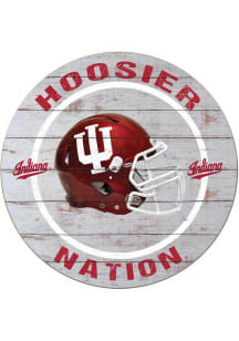 KH Sports Fan Indiana Hoosiers Weathered Helmet Circle Sign