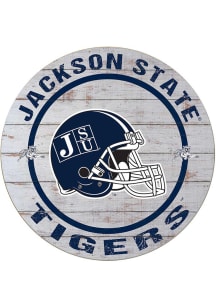 KH Sports Fan Jackson State Tigers Weathered Helmet Circle Sign
