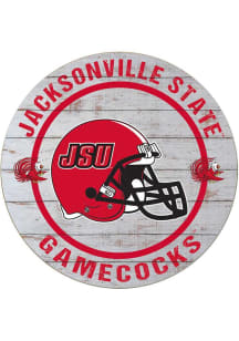 KH Sports Fan Jacksonville State Gamecocks Weathered Helmet Circle Sign