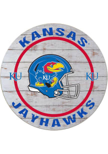 KH Sports Fan Kansas Jayhawks Weathered Helmet Circle Sign
