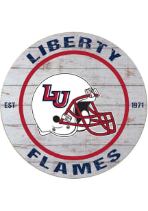 KH Sports Fan Liberty Flames Weathered Helmet Circle Sign