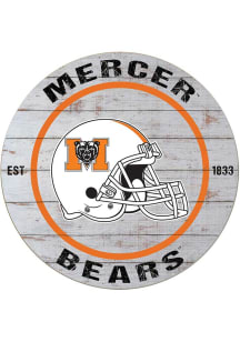 KH Sports Fan Mercer Bears Weathered Helmet Circle Sign
