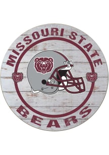KH Sports Fan Missouri State Bears Weathered Helmet Circle Sign