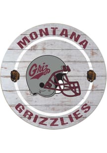 KH Sports Fan Montana Grizzlies Weathered Helmet Circle Sign