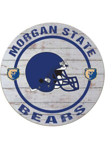 KH Sports Fan Morgan State Bears Weathered Helmet Circle Sign