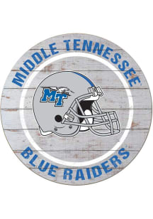 KH Sports Fan Middle Tennessee Blue Raiders Weathered Helmet Circle Sign