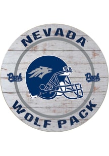 KH Sports Fan Nevada Wolf Pack Weathered Helmet Circle Sign