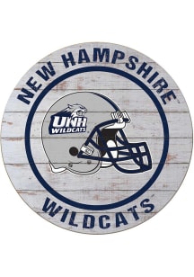 KH Sports Fan New Hampshire Wildcats Weathered Helmet Circle Sign