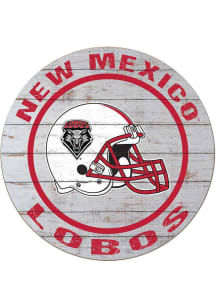 KH Sports Fan New Mexico Lobos Weathered Helmet Circle Sign