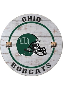 KH Sports Fan Ohio Bobcats Weathered Helmet Circle Sign