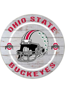 KH Sports Fan Ohio State Buckeyes Weathered Helmet Circle Sign