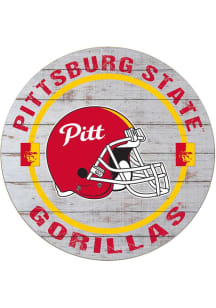 KH Sports Fan Pitt State Gorillas Weathered Helmet Circle Sign