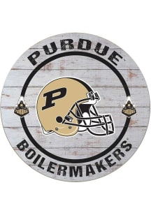 KH Sports Fan Purdue Boilermakers Weathered Helmet Circle Sign