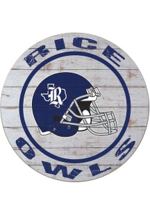 KH Sports Fan Rice Owls Weathered Helmet Circle Sign