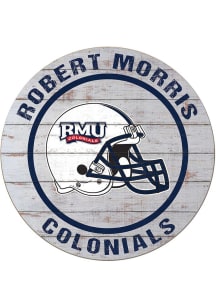 KH Sports Fan Robert Morris Colonials Weathered Helmet Circle Sign