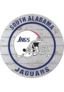 KH Sports Fan South Alabama Jaguars Weathered Helmet Circle Sign