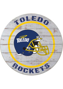 KH Sports Fan Toledo Rockets Weathered Helmet Circle Sign