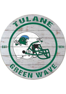 KH Sports Fan Tulane Green Wave Weathered Helmet Circle Sign