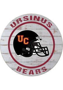 KH Sports Fan Ursinus Bears Weathered Helmet Circle Sign