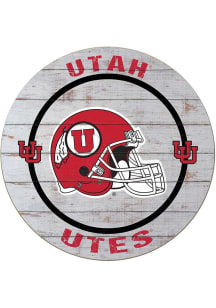 KH Sports Fan Utah Utes Weathered Helmet Circle Sign