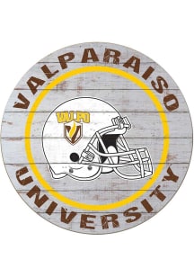 KH Sports Fan Valparaiso Beacons Weathered Helmet Circle Sign