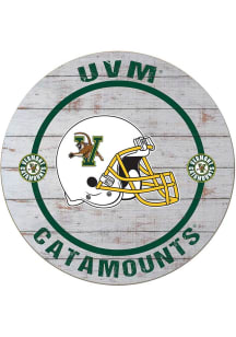 KH Sports Fan Vermont Catamounts Weathered Helmet Circle Sign