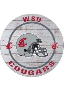 KH Sports Fan Washington State Cougars Weathered Helmet Circle Sign
