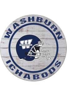 KH Sports Fan Washburn Ichabods Weathered Helmet Circle Sign