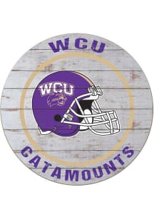 KH Sports Fan Western Carolina Weathered Helmet Circle Sign