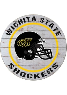 KH Sports Fan Wichita State Shockers Weathered Helmet Circle Sign