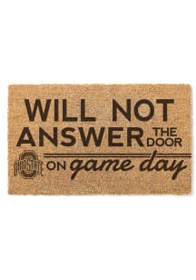 Brown Ohio State Buckeyes Will Not Answer on Game Day Door Mat