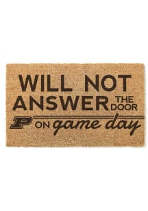 Brown Purdue Boilermakers Will Not Answer on Game Day Door Mat