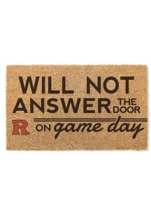Brown Rutgers Scarlet Knights Will Not Answer on Game Day Door Mat