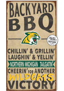 KH Sports Fan Northern Michigan Wildcats 11x20 Indoor Outdoor BBQ Sign