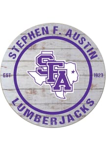 Jardine Associates SFA Lumberjacks 20x20 Weathered Circle Sign