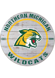 KH Sports Fan Northern Michigan Wildcats 20x20 Weathered Circle Sign